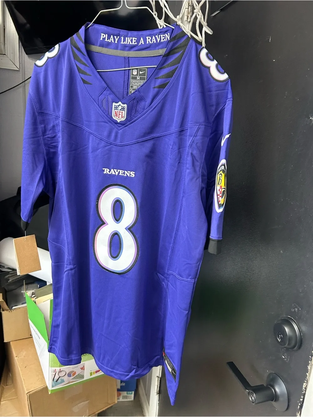 Nike Baltimore Ravens #8 Purple Lamar Jackson Jersey